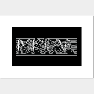 metal wave lines logo Posters and Art